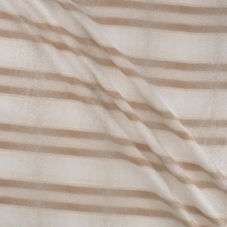 White beige stripes jacquard